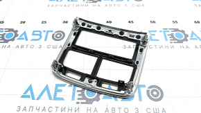 Rear center console trim Volvo XC90 16-22 black gloss, chrome defect, scratches