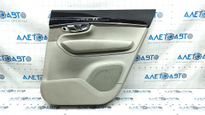 Door trim card rear right Volvo XC90 16-22 leather gray, wood insert, puncture, scratches, for dry cleaning