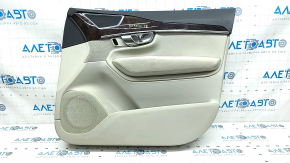 Door trim card front right Volvo XC90 16-22 leather gray, wood insert, bumps, scratches, for dry cleaning