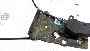 Audi Q7 16 hood release handle bracket - with handle, rusty, cable mount broken