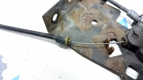 Audi Q7 16 hood release handle bracket - with handle, rusty, cable mount broken