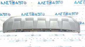 Front bumper lip central Audi Q7 16-19 silver, scratches
