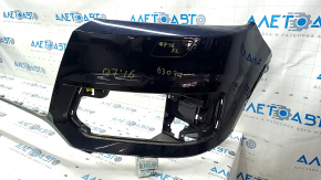 Bare front bumper Audi Q7 16-19 for 4 parking sensors, blue, without washer, broken fasteners
