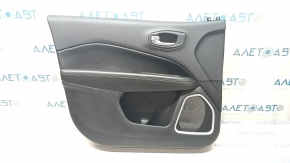 Door trim card front left Jeep Compass 17- black, black leather armrest, black stitching