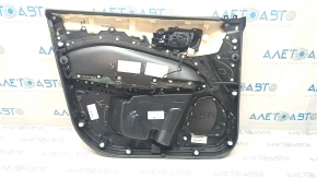 Door trim card front right Jeep Compass 17- black, black leather armrest, brown stitching