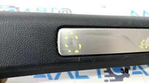 Door sill trim front right Ford Edge 15- black with backlight, scratches, corrosion, dent