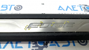 Door sill trim front right Ford Edge 15- black with backlight, scratches, corrosion, dent