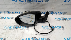 Side mirror left VW Jetta 11-18 6 pins, turn signal, black LC9X