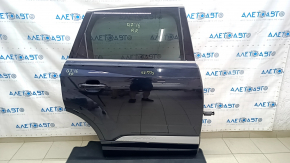 Door assembly rear right Audi Q7 16- aluminum, blue LC5M, scratches on the trim