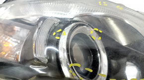 Headlight front left bare Lexus CT200h 11-17 broken fasteners, sand, needs polishing