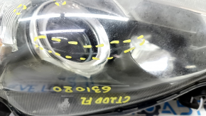 Headlight front left bare Lexus CT200h 11-17 broken fasteners, sand, needs polishing