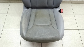 Passenger seat Audi Q7 16-gray leather, with airbag, heating, blowing, electric, dented leather, for cleaning