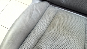 Passenger seat Audi Q7 16-gray leather, with airbag, heating, blowing, electric, dented leather, for cleaning