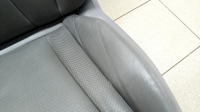 Driver's seat Audi Q7 16- gray leather, with airbag, heating, blowing, electric, dented leather