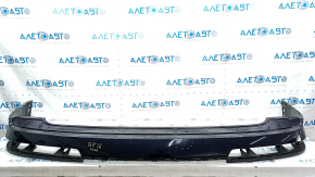 Rear bumper bare upper part Audi Q7 16- blue, broken mount, dented