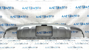 Rear bumper lip Audi Q7 16-19 for towbar, silver, scratches, broken mount