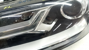 Front left headlight complete Audi Q7 16-19 Xenon, sand, cobweb on glass, crack