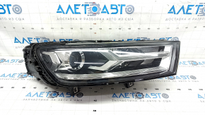 Front right headlight assembly Audi Q7 16-19 Xenon, sand, crack
