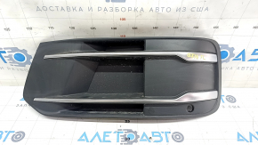 Front bumper grille left Audi Q7 16-19 chrome for parking sensors without radar, with plug