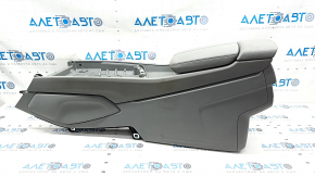 Central console armrest and cup holders Audi Q7 16- gray, paint swelled, worn