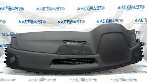 Torpedo front panel with AIRBAG Audi Q7 16-19 without projection, leather black-gray