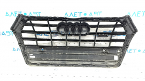Radiator grill Audi Q5 80A 18-20 complete, with emblems, chrome, for parking sensors, sand