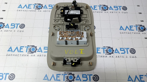 Front ceiling light Chevrolet Volt 11-15 light gray, type 3 scratches, broken fastener