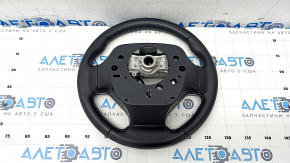 Steering wheel with buttons Lexus CT200h 11-17 leather black, gray stitching, scratches, worn