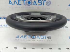 Steering wheel with buttons Lexus CT200h 11-17 leather black, gray stitching, scratches, worn