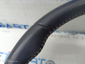 Steering wheel with buttons Lexus CT200h 11-17 leather black, gray stitching, scratches, worn