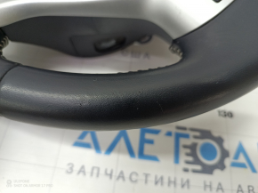 Steering wheel with buttons Lexus CT200h 11-17 leather black, gray stitching, scratches, worn