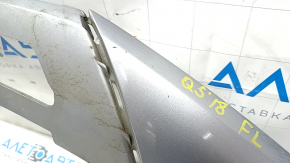 Front bumper lip Audi Q5 80A 18-20 silver, scratch, sand