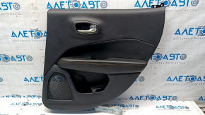 Door trim card rear right Jeep Compass 17 - black plastic, insert black leather, armrest black leather, orange stitching