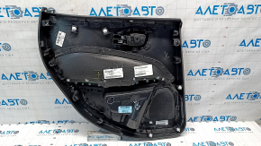 Door trim card rear right Jeep Compass 17 - black plastic, insert black leather, armrest black leather, orange stitching
