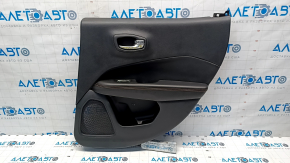 Door trim card rear right Jeep Compass 17 - black plastic, insert black leather, armrest black leather, orange stitching