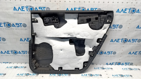 Door trim card rear left Dodge Journey 11- plastic black, armrest leather, insert leather, upper trim leather, black stitching, scratches