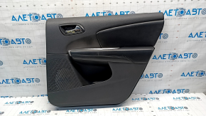 Door trim card rear right Dodge Journey 11- plastic black, armrest leather, insert leather, upper trim leather, black stitching