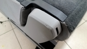 Rear row of seats 2nd row Audi Q7 16 - grey leather, perforated, dented leather, needs cleaning, scratches, worn