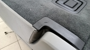 Rear row of seats 2nd row Audi Q7 16 - grey leather, perforated, dented leather, needs cleaning, scratches, worn