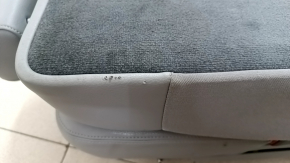 Rear row of seats 2nd row Audi Q7 16 - grey leather, perforated, dented leather, needs cleaning, scratches, worn