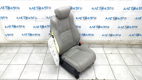 Passenger seat Honda Accord 18-22 without airbag, manual, gray leather, heated, shot, worn, dry-cleaned