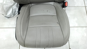 Passenger seat Honda Accord 18-22 without airbag, manual, gray leather, heated, shot, worn, dry-cleaned