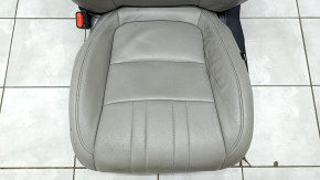 Driver's seat Honda Accord 18-22 without airbag, electric, heated, grey leather, worn, dented, dry-cleanable
