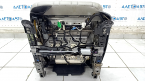 Driver's seat Honda Accord 18-22 without airbag, electric, heated, grey leather, worn, dented, dry-cleanable