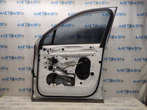 Door assembly front right Audi Q7 16-19 aluminum, white LS9R, scratches on molding