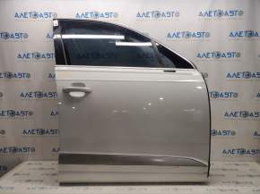 Door assembly front right Audi Q7 16-19 aluminum, white LS9R, scratches on molding