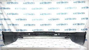 Bare rear bumper lower part Audi Q7 16-19 for 4 parking sensors, blue