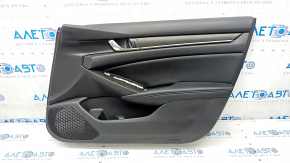 Door trim card front right Honda Accord 18-22 black leather, wood insert, scratches