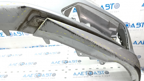 Bare front bumper Honda Accord 18-20 without parking sensors, silver, scratches, pressed, cracks in fasteners