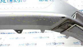 Bare front bumper Honda Accord 18-20 without parking sensors, silver, scratches, pressed, cracks in fasteners